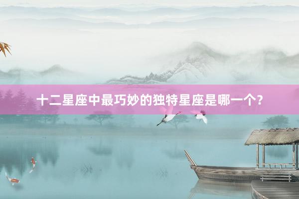 十二星座中最巧妙的独特星座是哪一个？