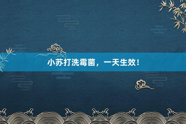 小苏打洗霉菌，一天生效！