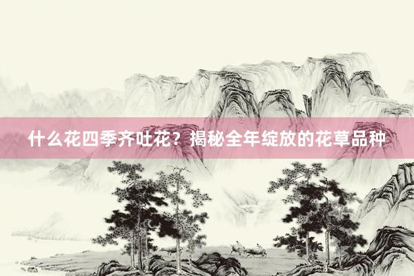 什么花四季齐吐花？揭秘全年绽放的花草品种